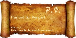 Partelly Vencel névjegykártya